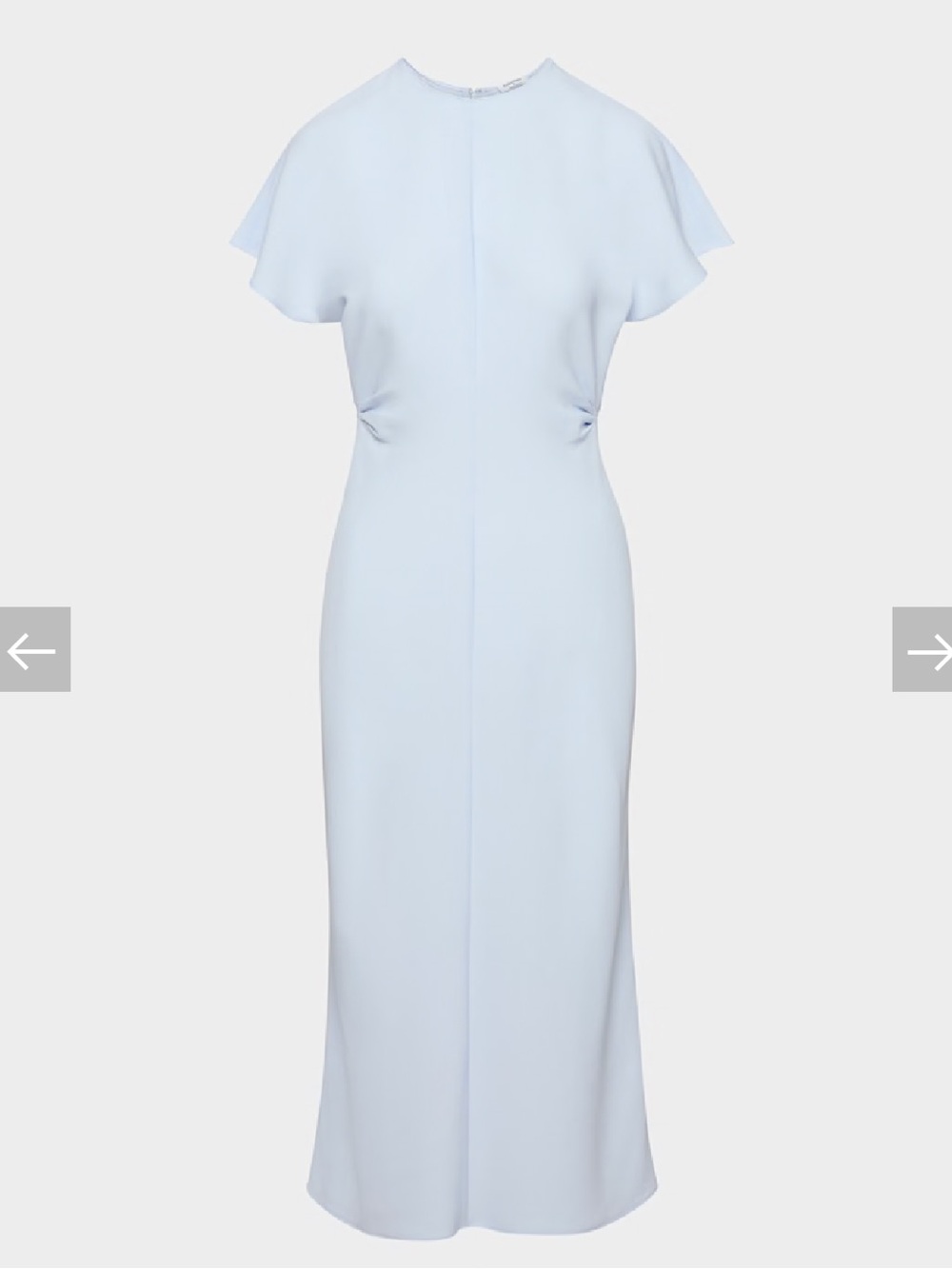 Babaton Aritzia Futurist Dress Flutter Sleeves Summer Maxi Blue Large